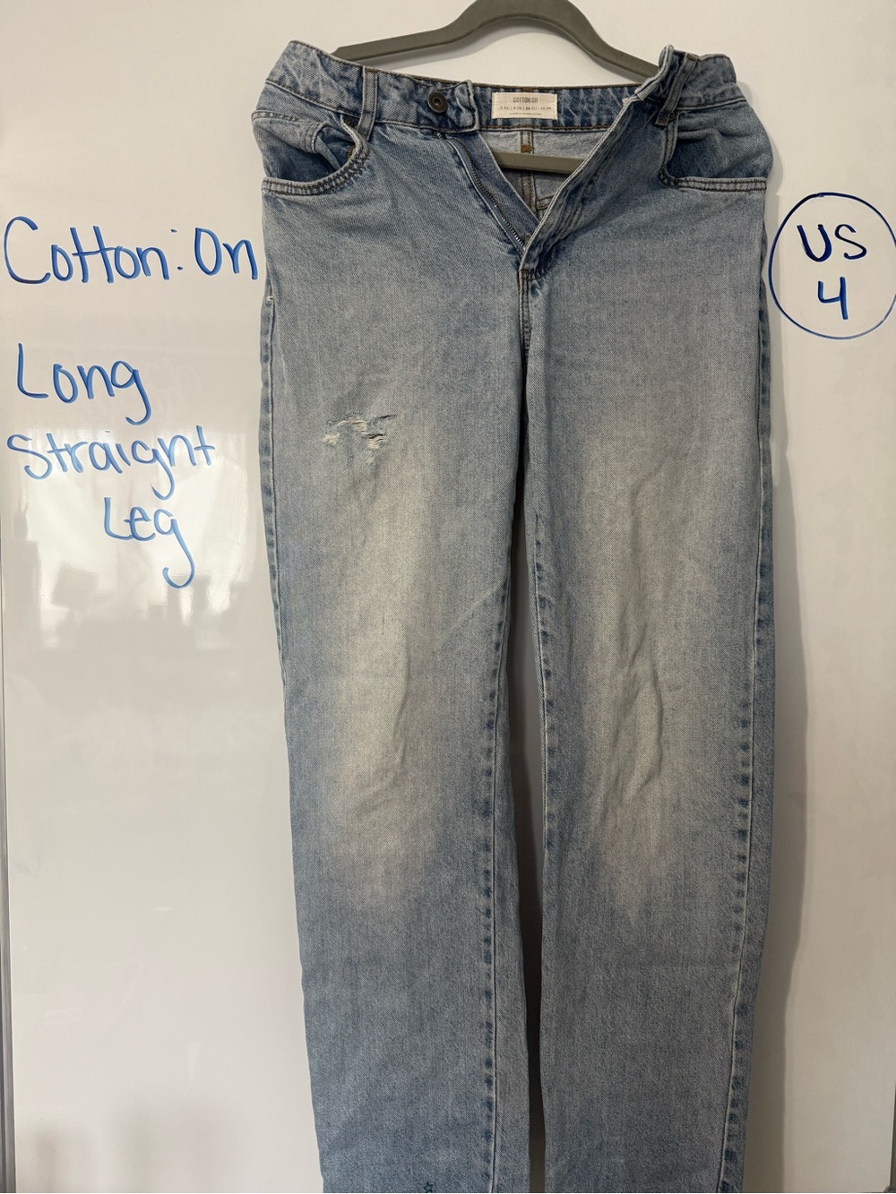 Cotton: On Long, Straight leg jeans